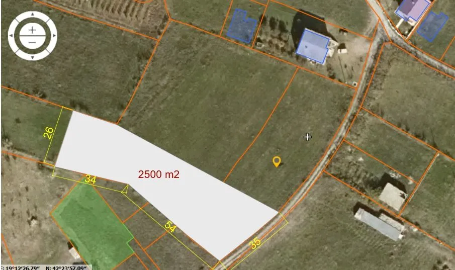 Prodaja, plac, 2500m², Donji Kokoti, Podgorica