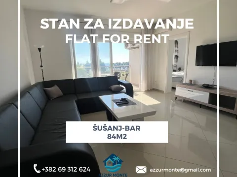 Izdavanje, dvosoban stan, 84m², Šušanj, Bar - image 1