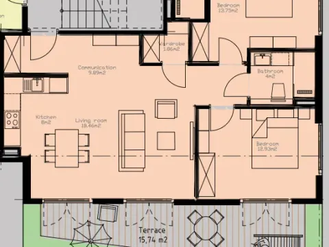 Prodaja, dvosoban stan, 8097m², Tivat, Crna Gora - image 6