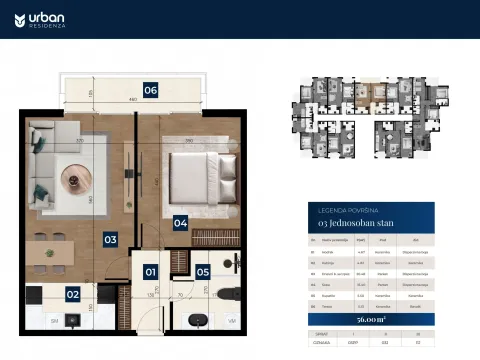 Prodaja, jednosoban stan, 46m², Zabjelo, Podgorica - image 4