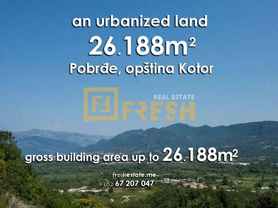 Prodaja, plac, 26188m², Kotor, Crna Gora
