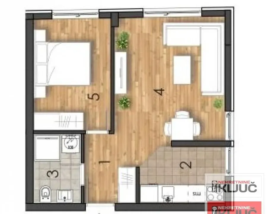 Sale, one bedroom apartment, 40m², Telep, Novi Sad Sve Podlokacije