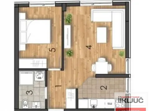 Sale, one bedroom apartment, 40m², Telep, Novi Sad Sve Podlokacije - image 1