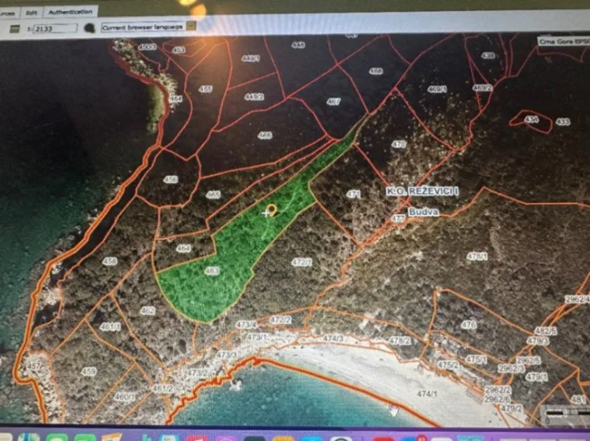 Sale, land lot, 4842m², Drobni pijesak, Budva