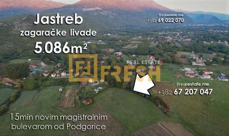 Prodaja, plac, 5086m², Danilovgrad, Crna Gora