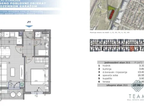 Sale, one bedroom apartment, 38m², Stari Aerodrom, Podgorica - image 3