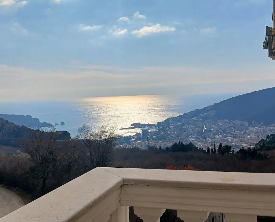 View of the sea and city from the terrace.