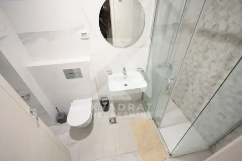 Moderne kupatilo sa tuš kabinom, umivaonikom i toaletom. - image 9