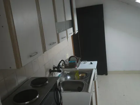 Manja kuhinja sa sudoperom, elementima i električnim šporetom. - image 2