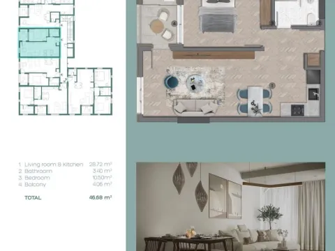 Prodaja, jednosoban stan, 46m², Ulcinj, Crna Gora - image 7