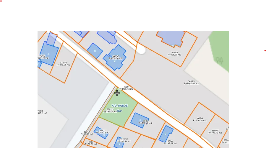 Sale, land lot, 307m², Utjeha, Bar