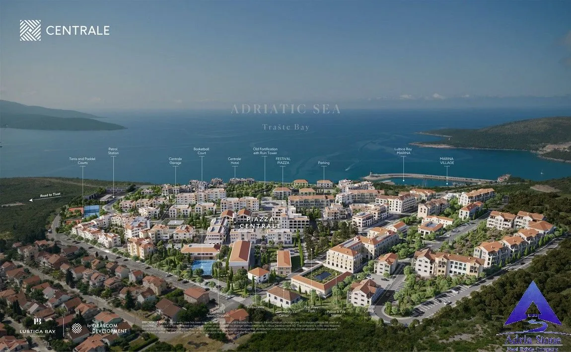 Prodaja, jednosoban stan, 64m², Luštica, Tivat