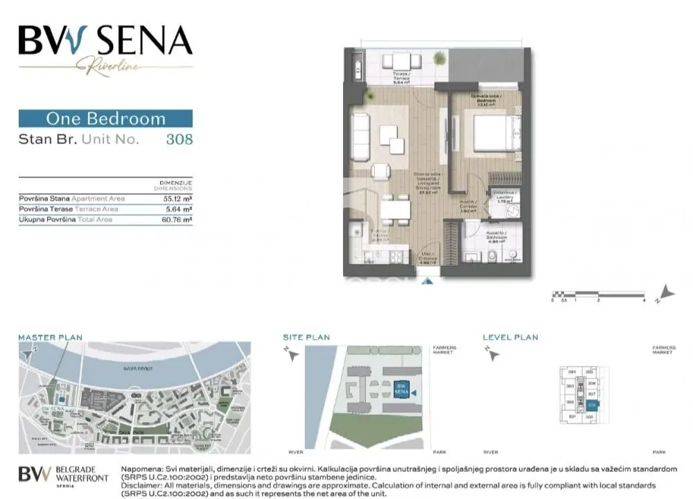 Prodaja, dvosoban stan, 62m², Savski Venac, Beograd