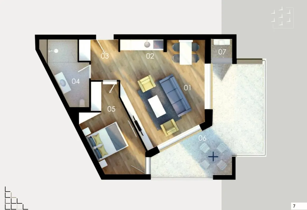 Sale, apartment, 51m², Budva, Crna Gora