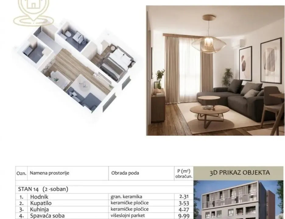 Sale, two bedroom apartment, 40m², Medijana, Niš