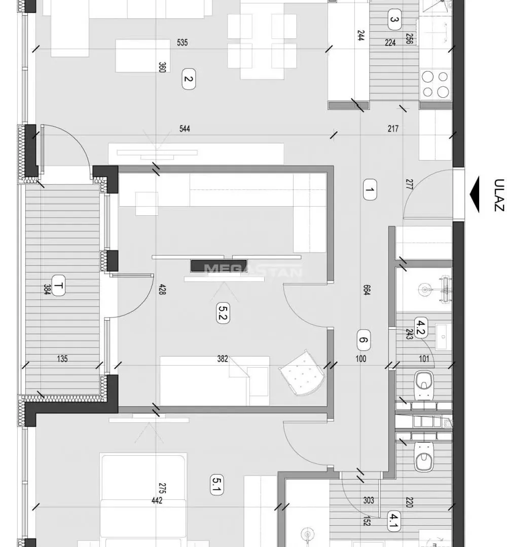 Sale, three bedroom apartment, 77m², Zvezdara Sve Podlokacije, Beograd