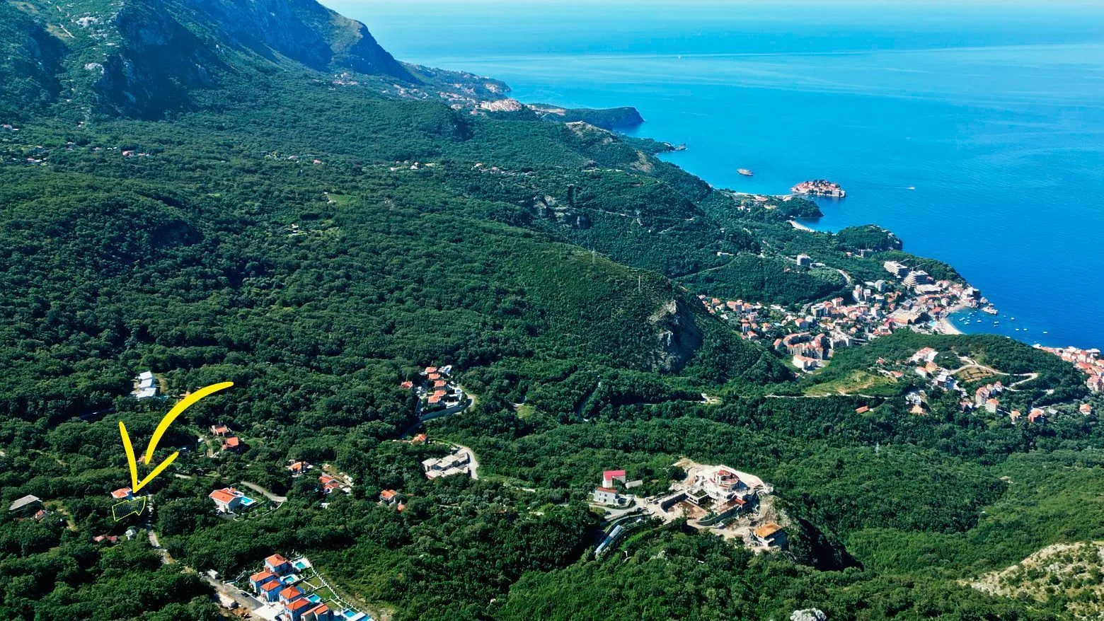 Prodaja, plac, 608m², Kuljače, Budva