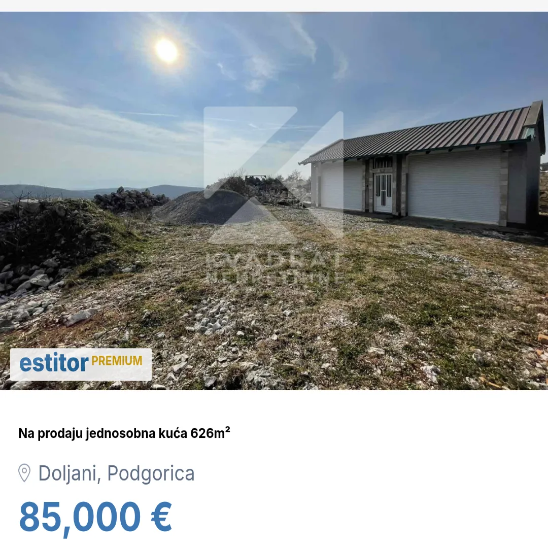 Sale, house, 626m², Doljani, Podgorica