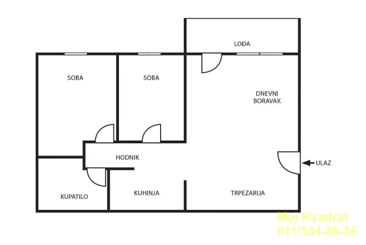Prodaja, dvosoban stan, 59m², Olimp, Zvezdara Sve Podlokacije