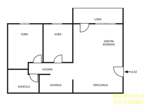 Sale, two bedroom apartment, 59m², Olimp, Zvezdara Sve Podlokacije - image 17