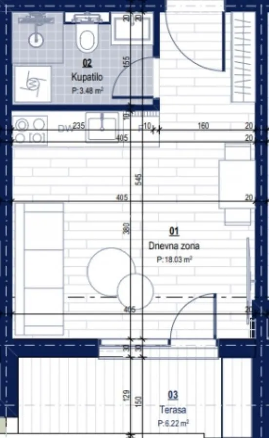 Prodaja, garsonjera, 27m², Kotor, Crna Gora