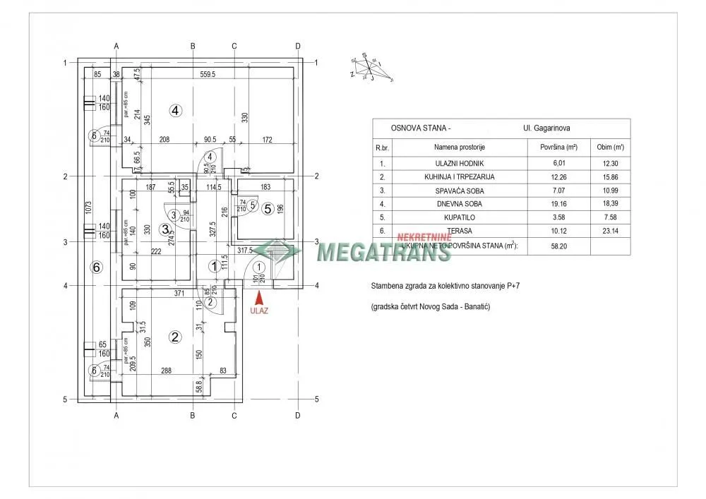 Prodaja, dvosoban stan, 51m², Banatić, Novi Sad Sve Podlokacije