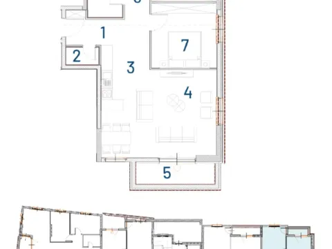 Sale, three bedroom apartment, 103m², Šušanj, Bar - image 2