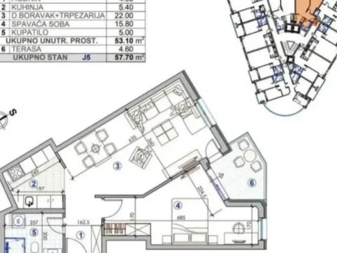 Prodaja, jednosoban stan, 58m², Zagorič, Podgorica - image 11