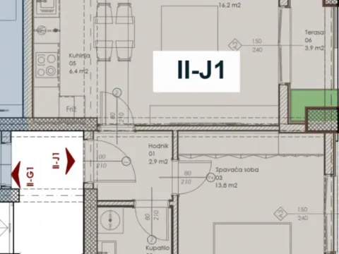 Prodaja, jednosoban stan, 47m², Ilino, Bar - image 2