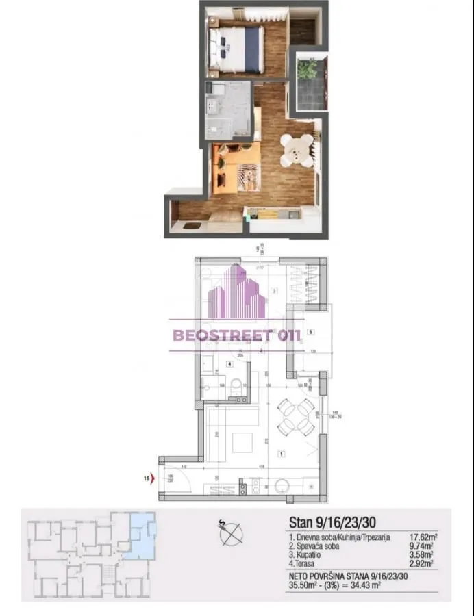 Prodaja, jednosoban stan, 34m², Zlatibor, Srbija