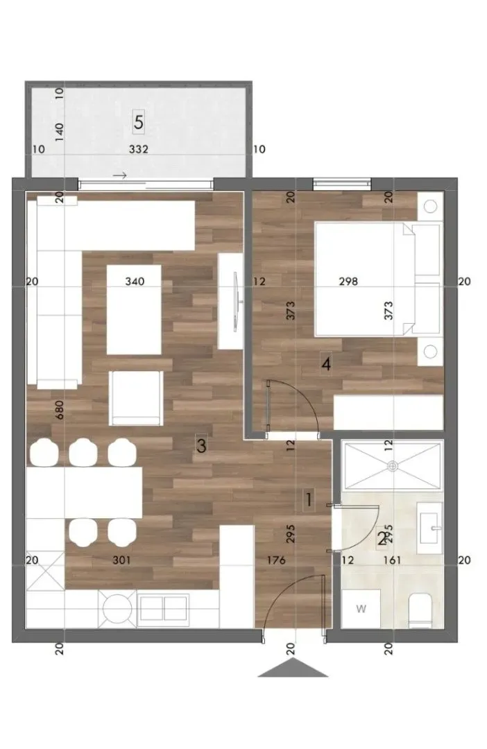Sale, one bedroom apartment, 47m², Donja Gorica, Podgorica