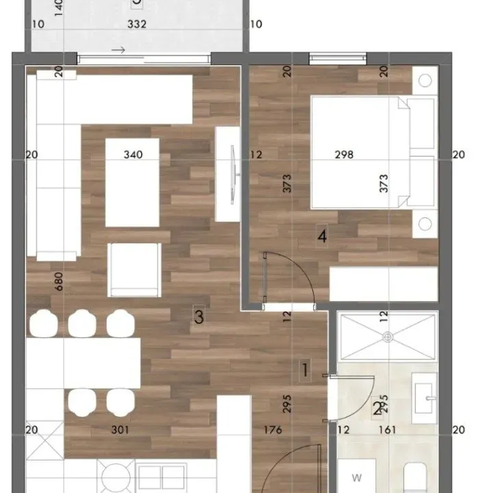 Prodaja, jednosoban stan, 47m², Donja Gorica, Podgorica
