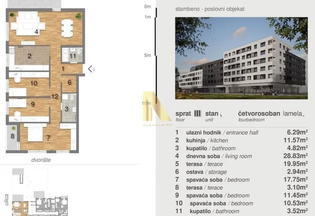 Sale, four bedroom apartment, 126m², Telep, Novi Sad Sve Podlokacije