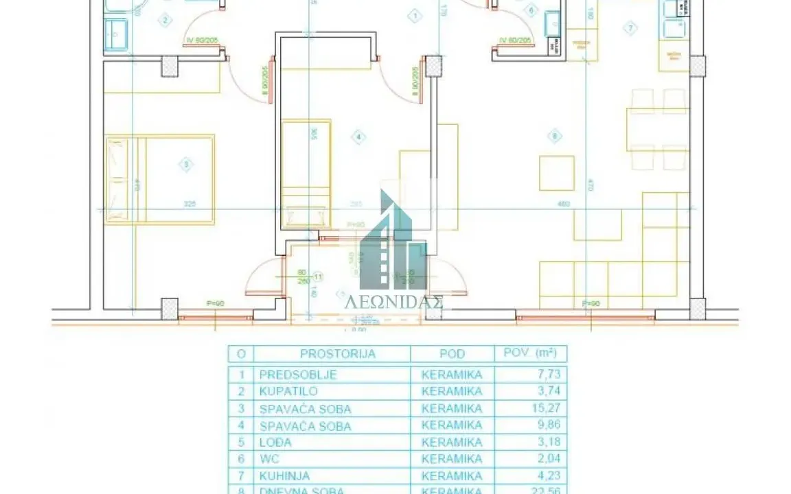 Sale, two bedroom apartment, 66m², Palilula, Niš