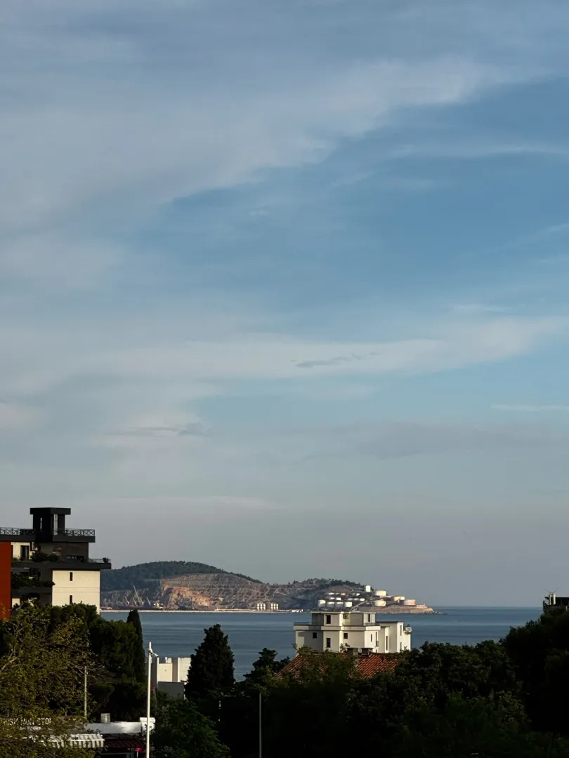 View of the sea and surrounding area from the property.