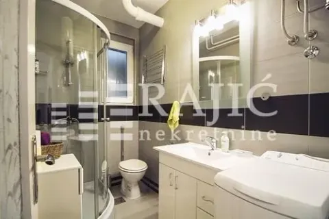 Modernly equipped bathroom with a shower cabin and washbasin. - image 6