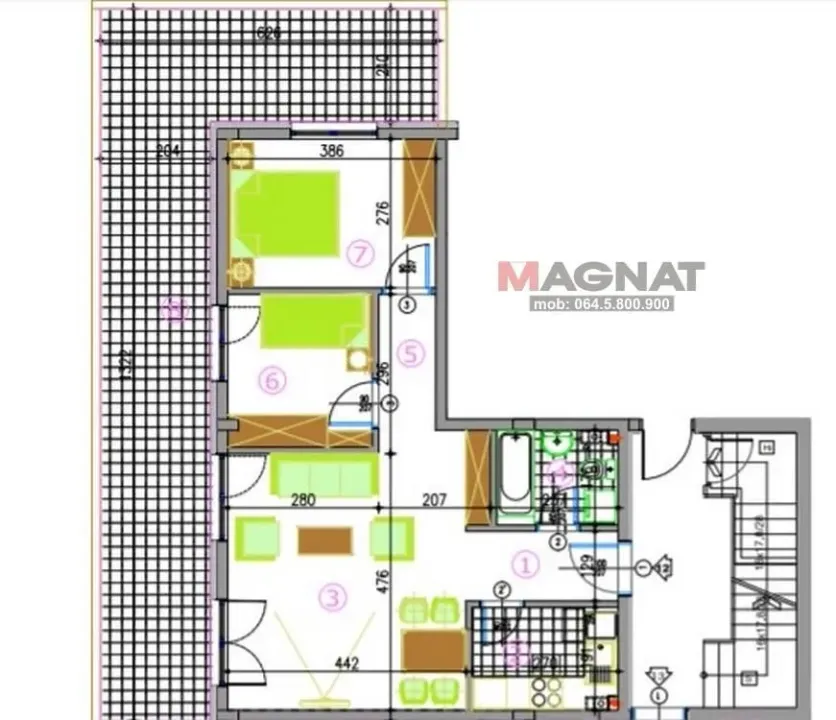 Sale, two bedroom apartment, 91m², Mirijevo 1, Mirijevo Sve Podlokacije