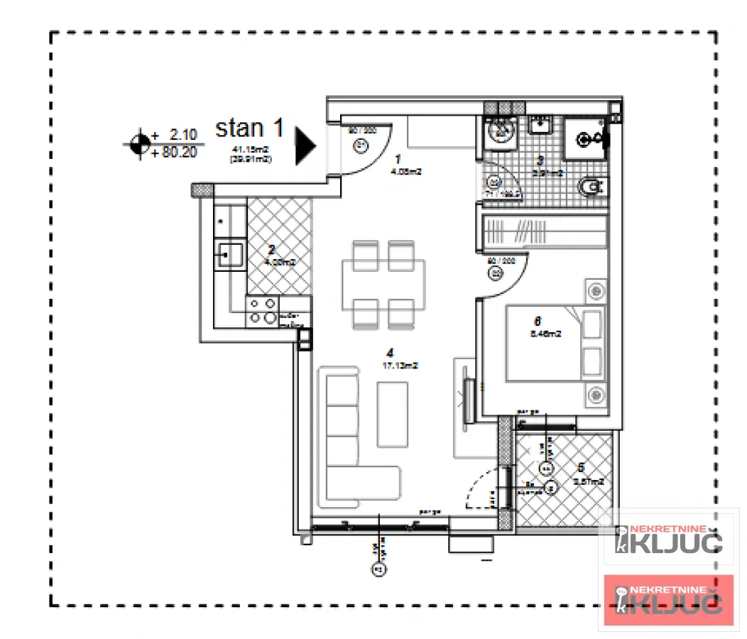 Sale, two bedroom apartment, 40m², Telep, Novi Sad Sve Podlokacije