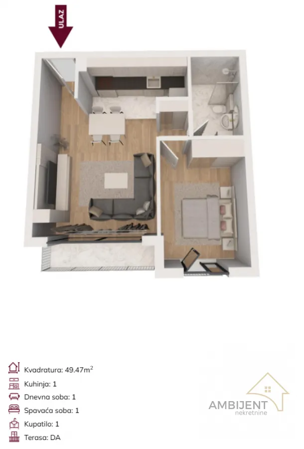 Prodaja, dvosoban stan, 44m², Banjica, Voždovac Sve Podlokacije