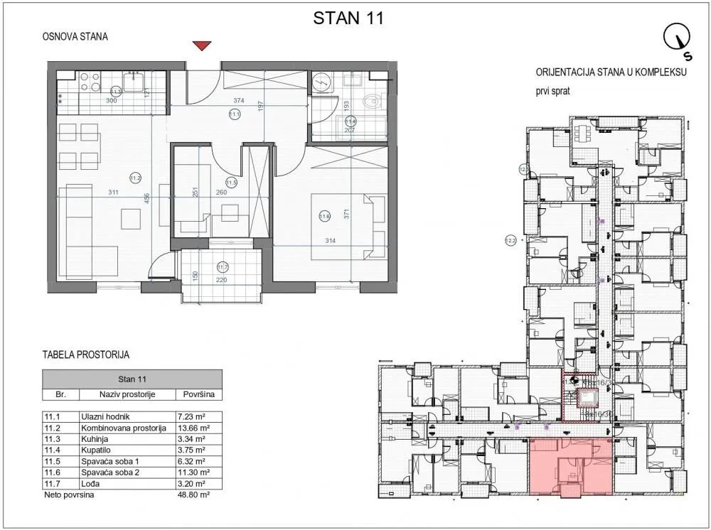 Prodaja, dvosoban stan, 49m², Kaludjerica, Grocka