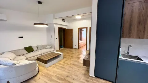 Living room connected to the kitchen in a modern apartment. - image 2