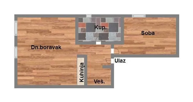 Sale, two bedroom apartment, 42m², Novi Sad, Srbija