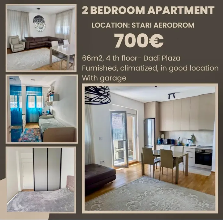 Rent, two bedroom apartment, 66m², Stari Aerodrom, Podgorica