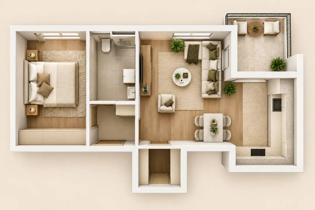 Prodaja, jednosoban stan, 51m², Zelenika, Podgorica
