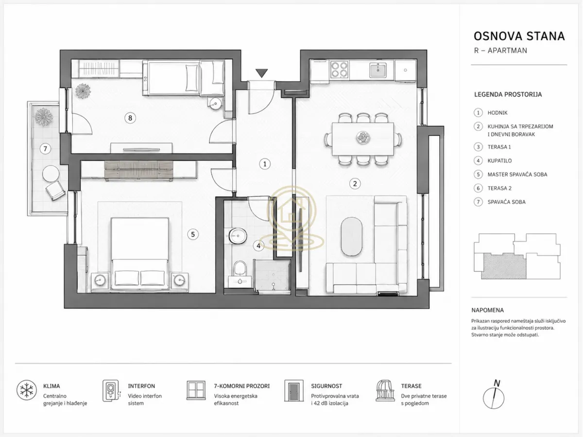 Sale, three bedroom apartment, 77m², Slavija, Vračar Sve Podlokacije