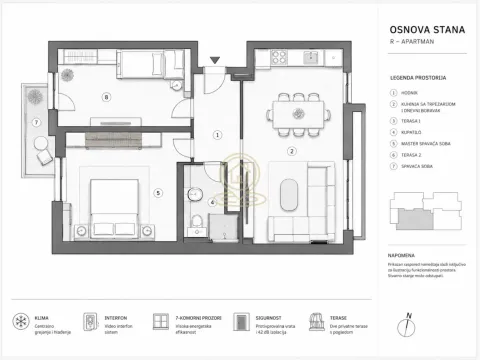 Sale, three bedroom apartment, 77m², Slavija, Vračar Sve Podlokacije - image 3