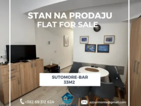 Sale, studio apartment, 33m², Sutomore, Bar - image 1