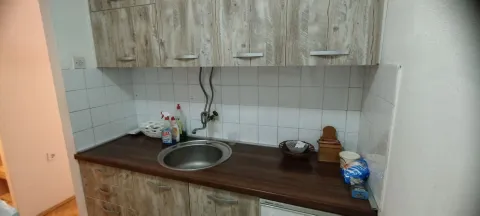 Manja kuhinja sa drvenim elementima i sudoperom. - image 5