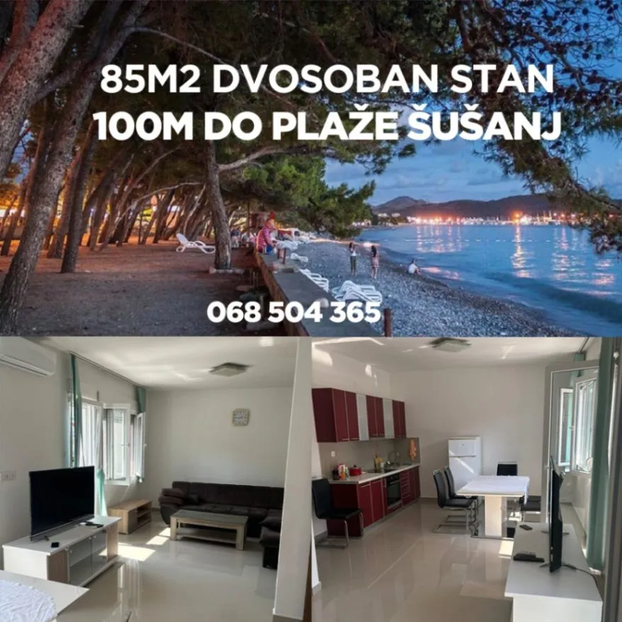 Sale, two bedroom apartment, 84m², Šušanj, Bar