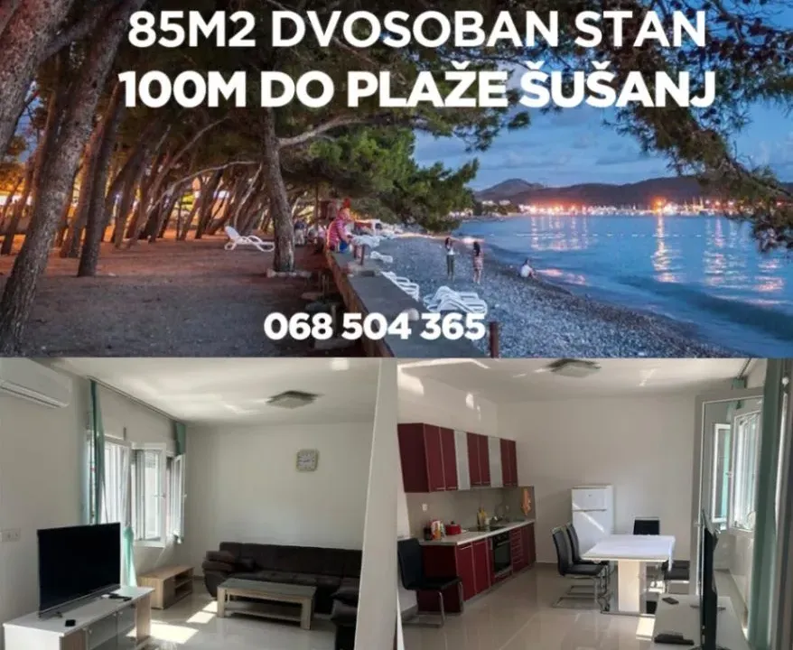 Sale, two bedroom apartment, 84m², Šušanj, Bar